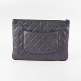 Chanel Iridescent Caviar Medium Night By The C Pouch Clutch
