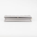 Dior Cannage Lambskin Silver Clutch
