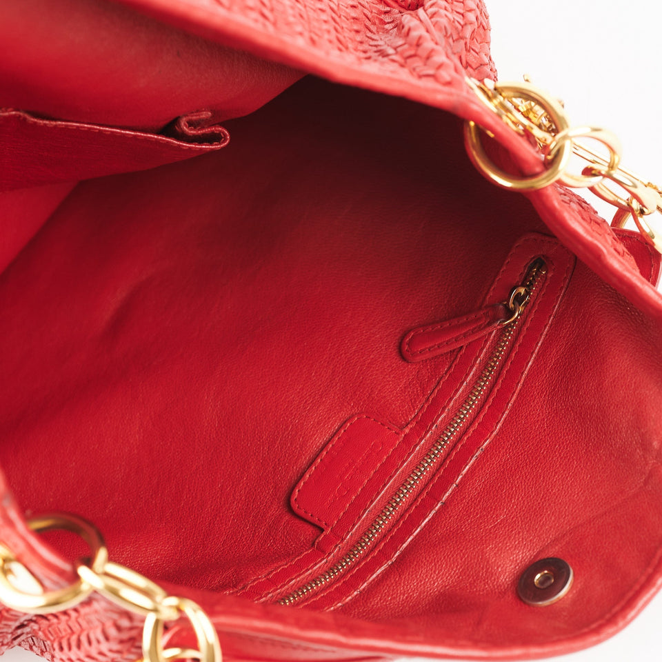 Dior Lady Dior Soft Shopper Tote Red