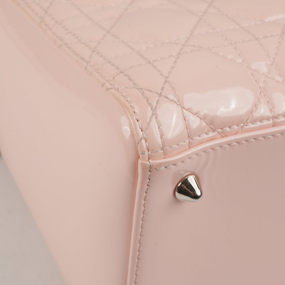 Dior Lady Dior Pink Patent Medium