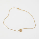Chrisitan Dior Gold Logo Necklace Costume Jewellery