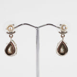 Chanel Logo Drop Jewel Earrings Costume Jewellery