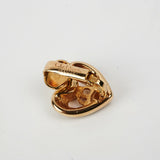 Christian Dior Heart Rhinestone Clip On Earrings Costume Jewellery