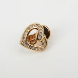 Christian Dior Heart Rhinestone Clip On Earrings Costume Jewellery