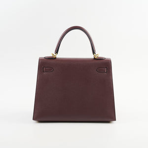 Hermes Kelly 25 Epsom Rouge Z Stamp 2021