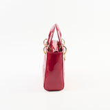 Christian Dior Mini Lady Dior Patent Red Crossbody