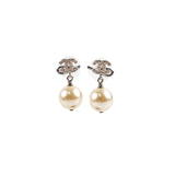 Chanel CC Pearl Drop Earrings Costume Jewellery