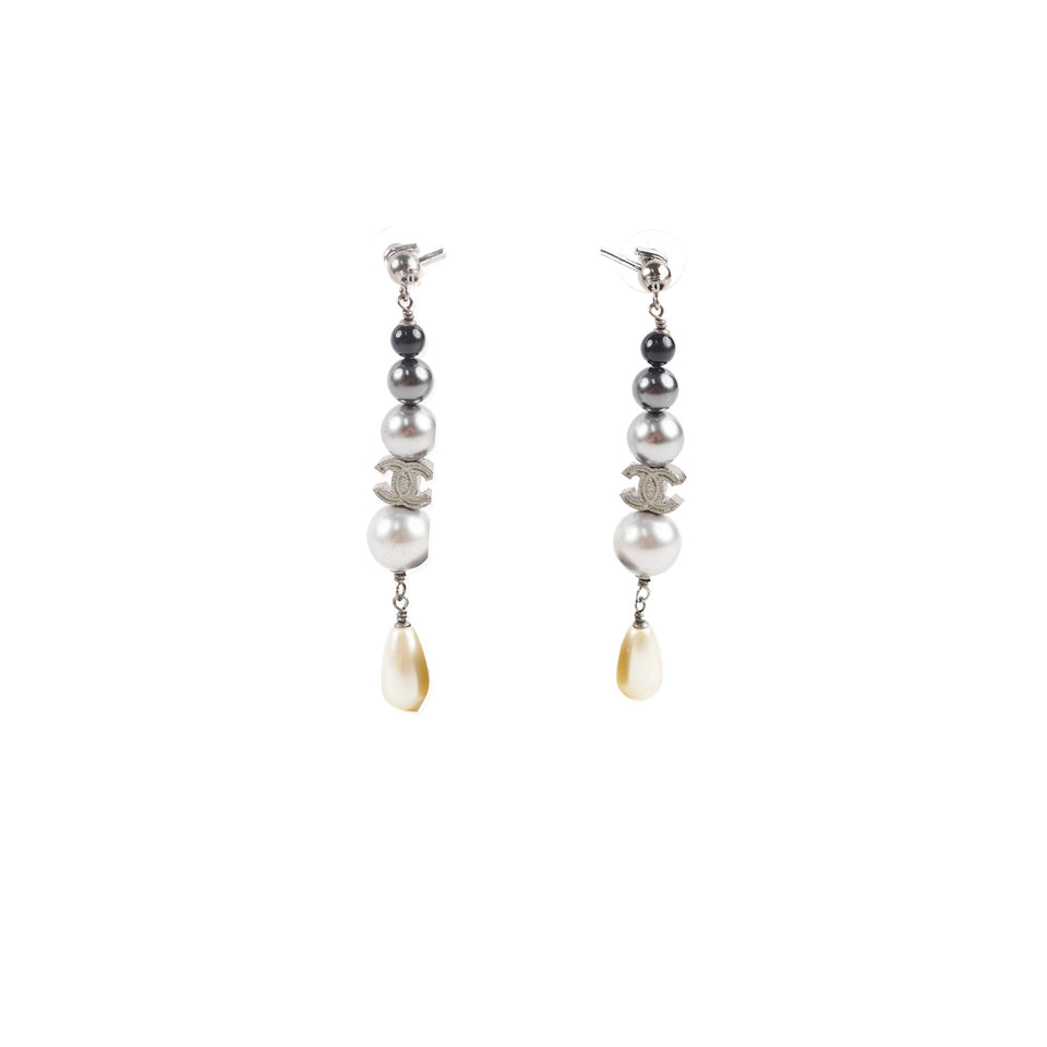 Chanel Pearl Drop Earrings Costume Jewellery