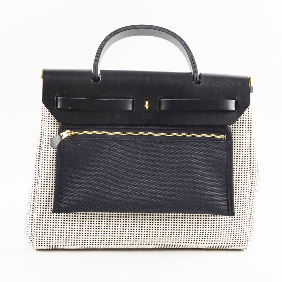 Hermes Herbag 31 Black/White