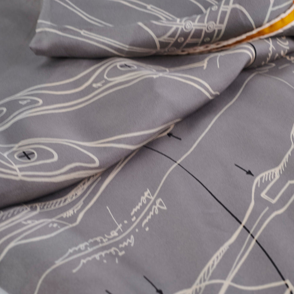 Hermes Grey/Yellow 140cm Scarf