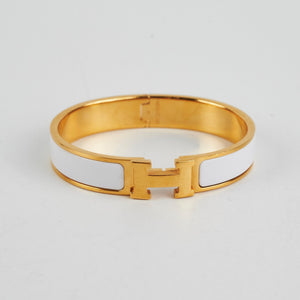 Hermes H Clic Clac Bracelet White Size GM