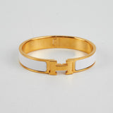 Hermes H Clic Clac Bracelet White Size GM