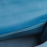 Hermes Kelly 32 Togo Blue- T Stamp