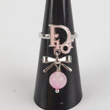 Christian Dior Pink Bow Ring Size L