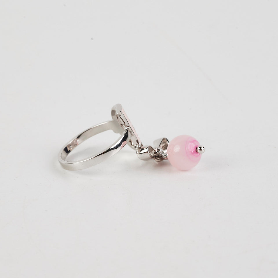 Christian Dior Pink Bow Ring Size L