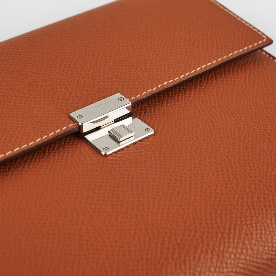 Hermes Clic 16 Epsom Gold Wallet On Chain - U Stamp