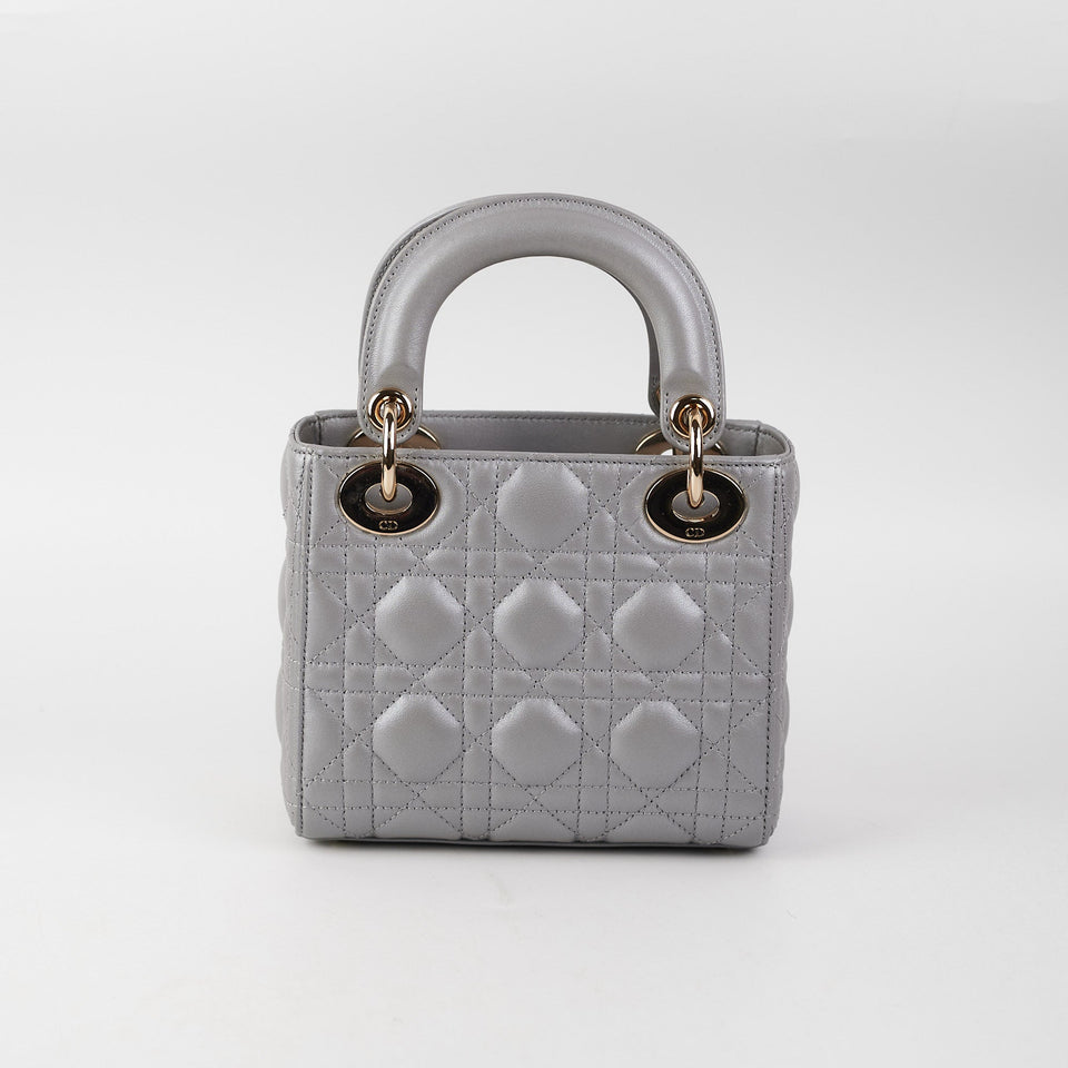 Dior Lady Dior Mini Grey