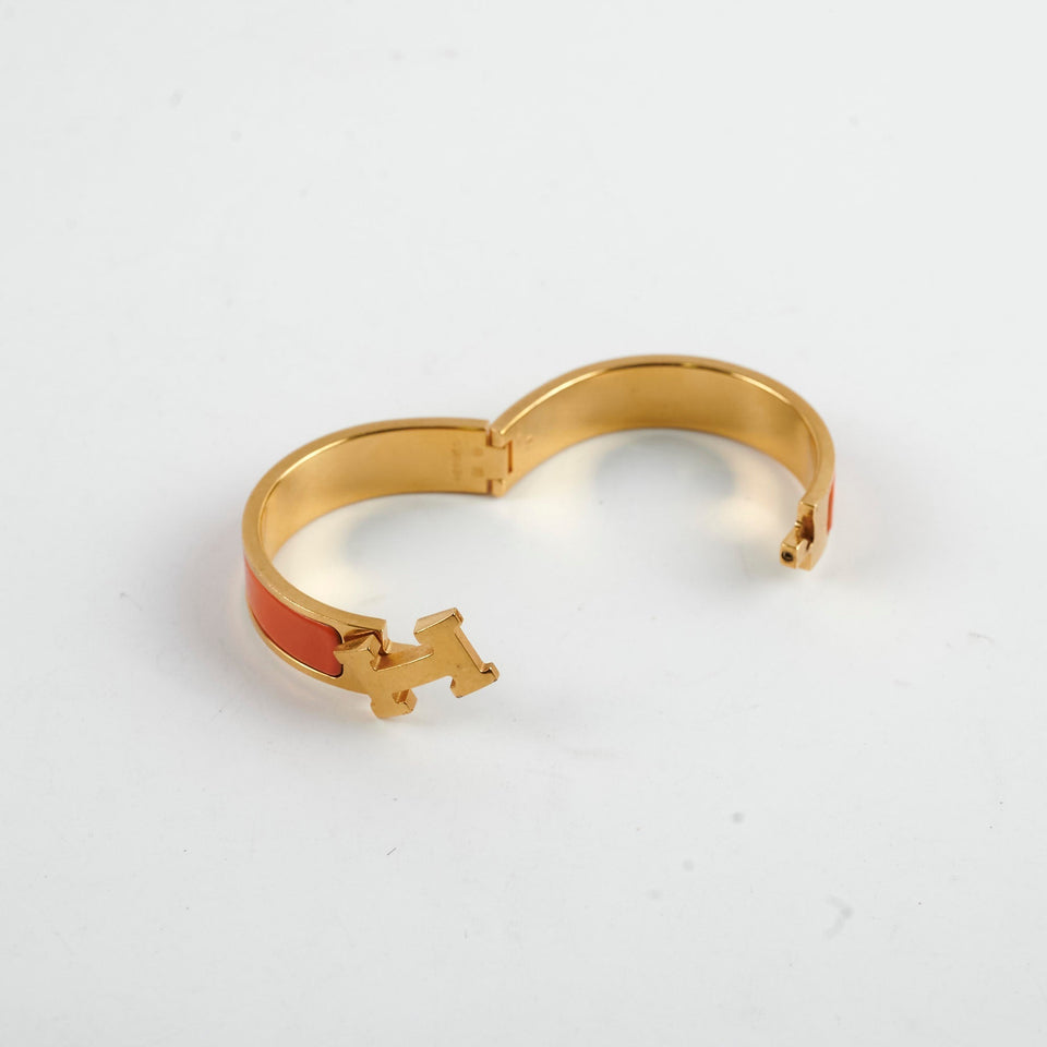 Hermes Clic H Orange Bracelet