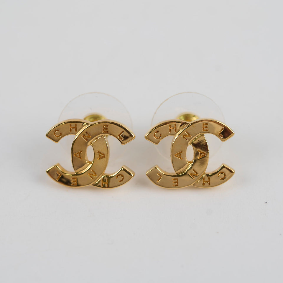 Chanel CC Gold Earrings Costume Jewellery