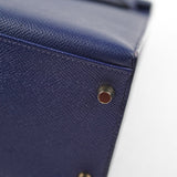Hermes Kelly 32 Epsom Bleu Saphir - X Stamp