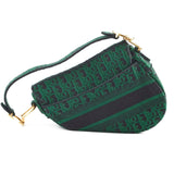 Christian Dior Oblique Dark Green Saddle Fabric