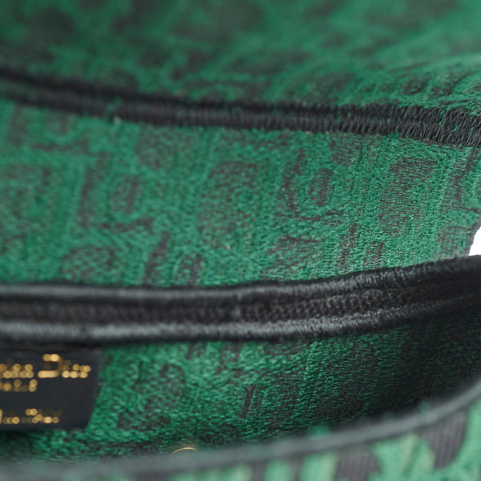 Christian Dior Oblique Dark Green Saddle Fabric