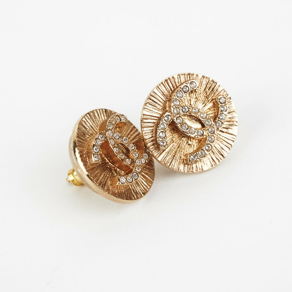 Chanel Round Gold Earrings