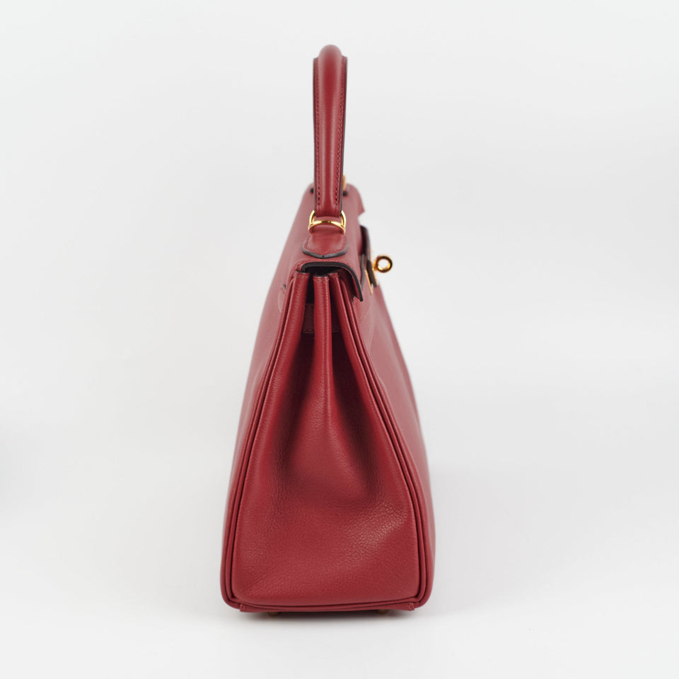 Hermes Kelly 28 EverColour Rogue Grenat - X Stamp