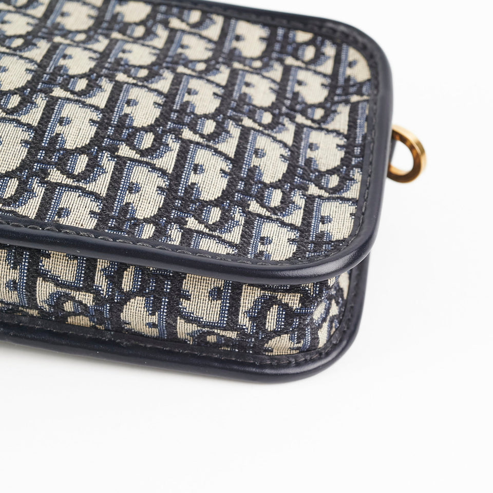 Christian Dior Oblique Navy Pouch