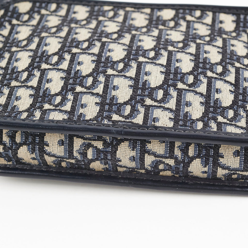 Christian Dior Oblique Navy Pouch