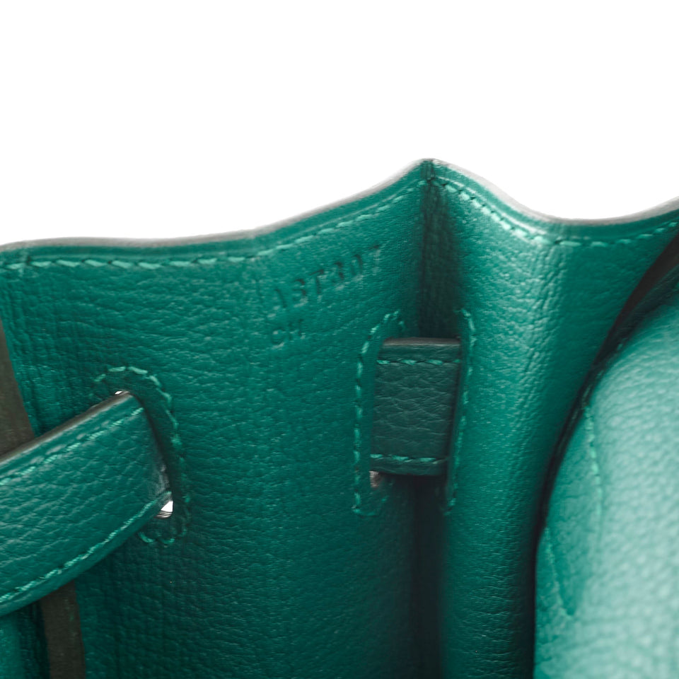 Hermes Kelly 32 Togo Malachite Au Pas- A Stamp