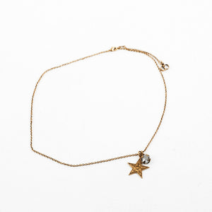 Christian Dior Gold Star Costume Jewellery Necklace