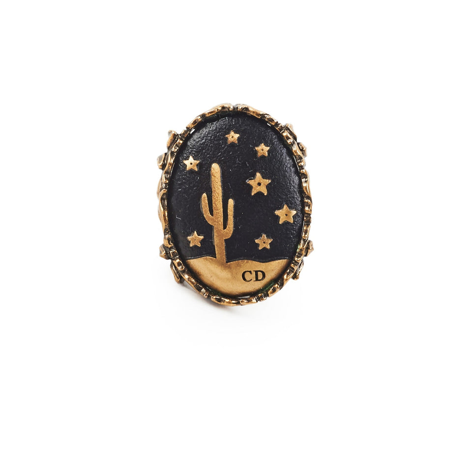Christian Dior Cactus Costume Jewellery Ring Size M