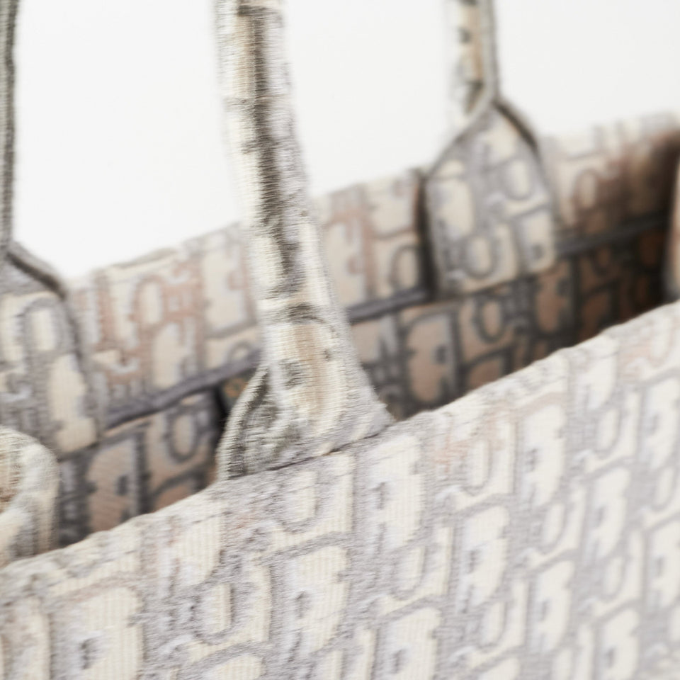 Christian Dior Medium Book Tote Oblique Grey