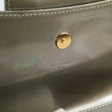 Louis Vuitton Green Grey Patent Logo Clutch