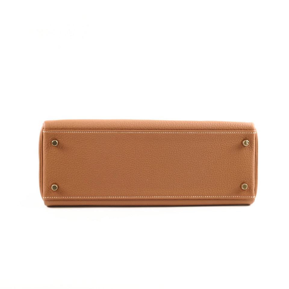 Hermes Kelly 32 Togo Gold A Stamp