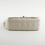 Christian Dior Medium Caro Cannage Bag White