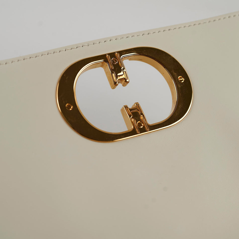 Christian Dior Medium Caro Cannage Bag White