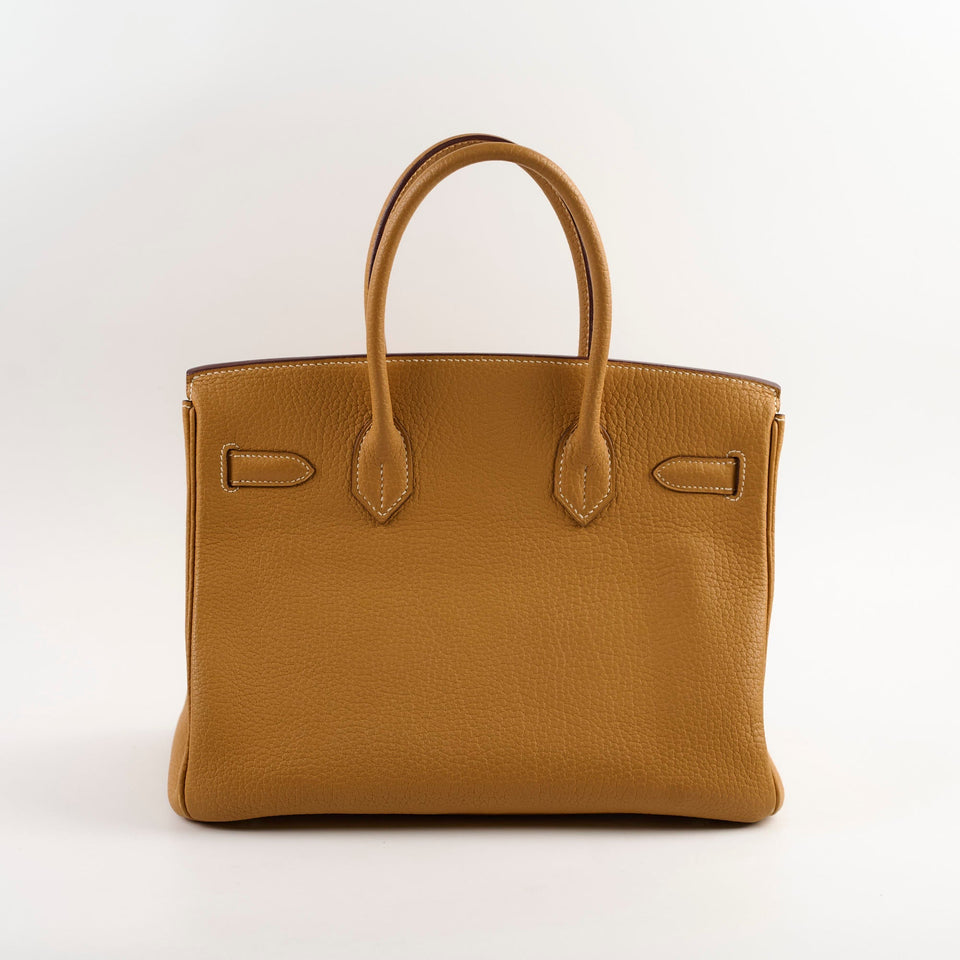 Hermes Birkin 30 Fjord Naturel Sable K Square Stamp 2007