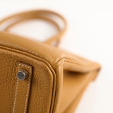 Hermes Birkin 30 Fjord Naturel Sable K Square Stamp 2007