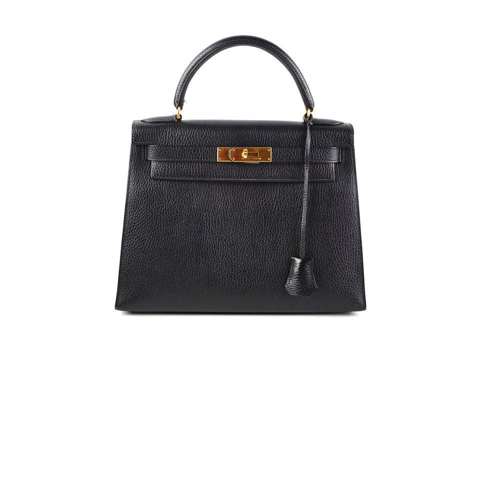 Hermes Kelly 28 Ardennes Noir - Y Circle Stamp 1995