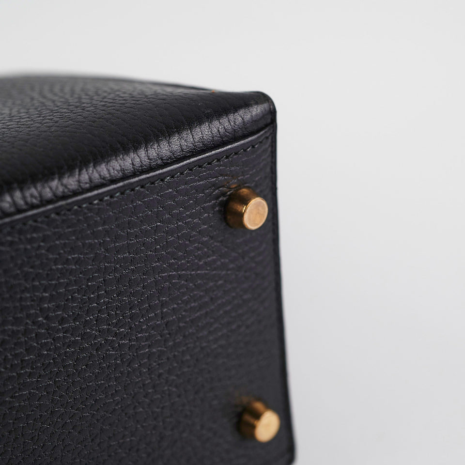 Hermes Kelly 28 Ardennes Noir - Y Circle Stamp 1995