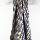 Christian Dior Oblique Navy Silk Scarf