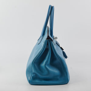 Hermes Birkin 35 Bleu Jeans - H Square