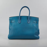 Hermes Birkin 35 Bleu Jeans - H Square