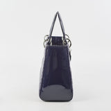 Christian Dior Medium Lady Dior Patent Navy