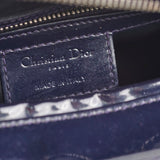 Christian Dior Medium Lady Dior Patent Navy