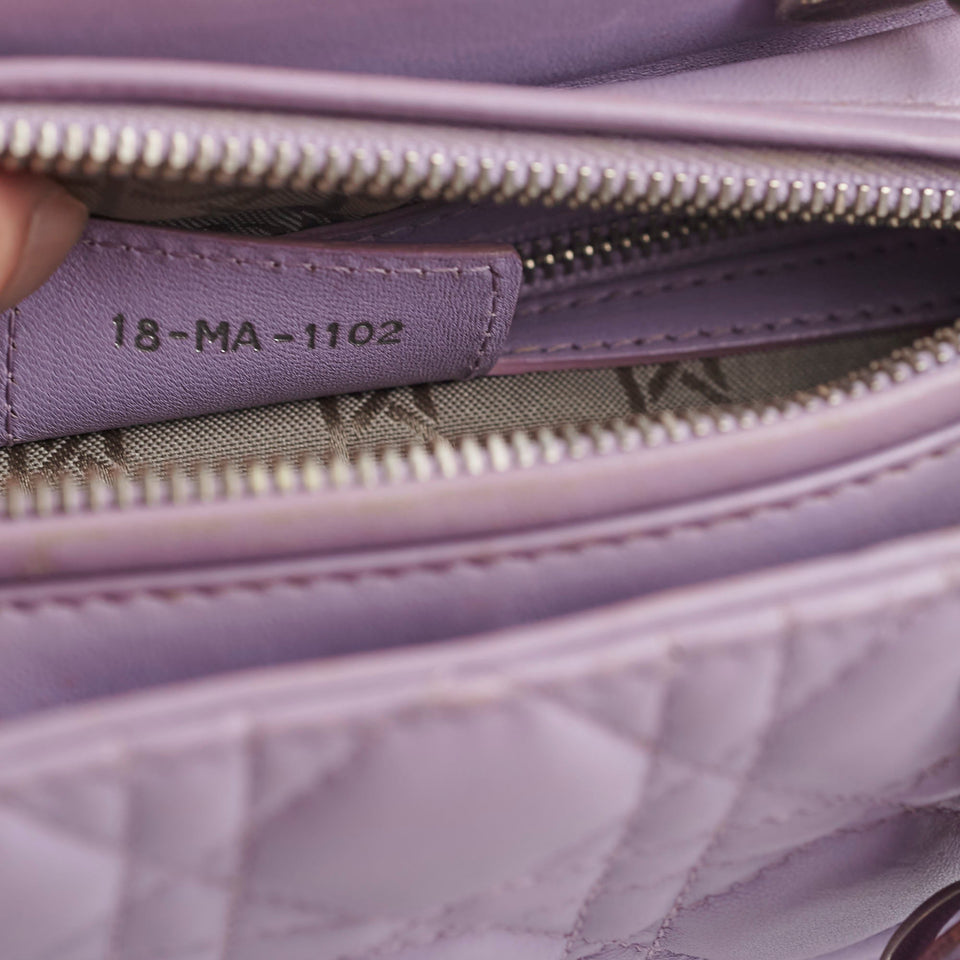 Christian Dior Medium Lady Dior Lambskin Lilac