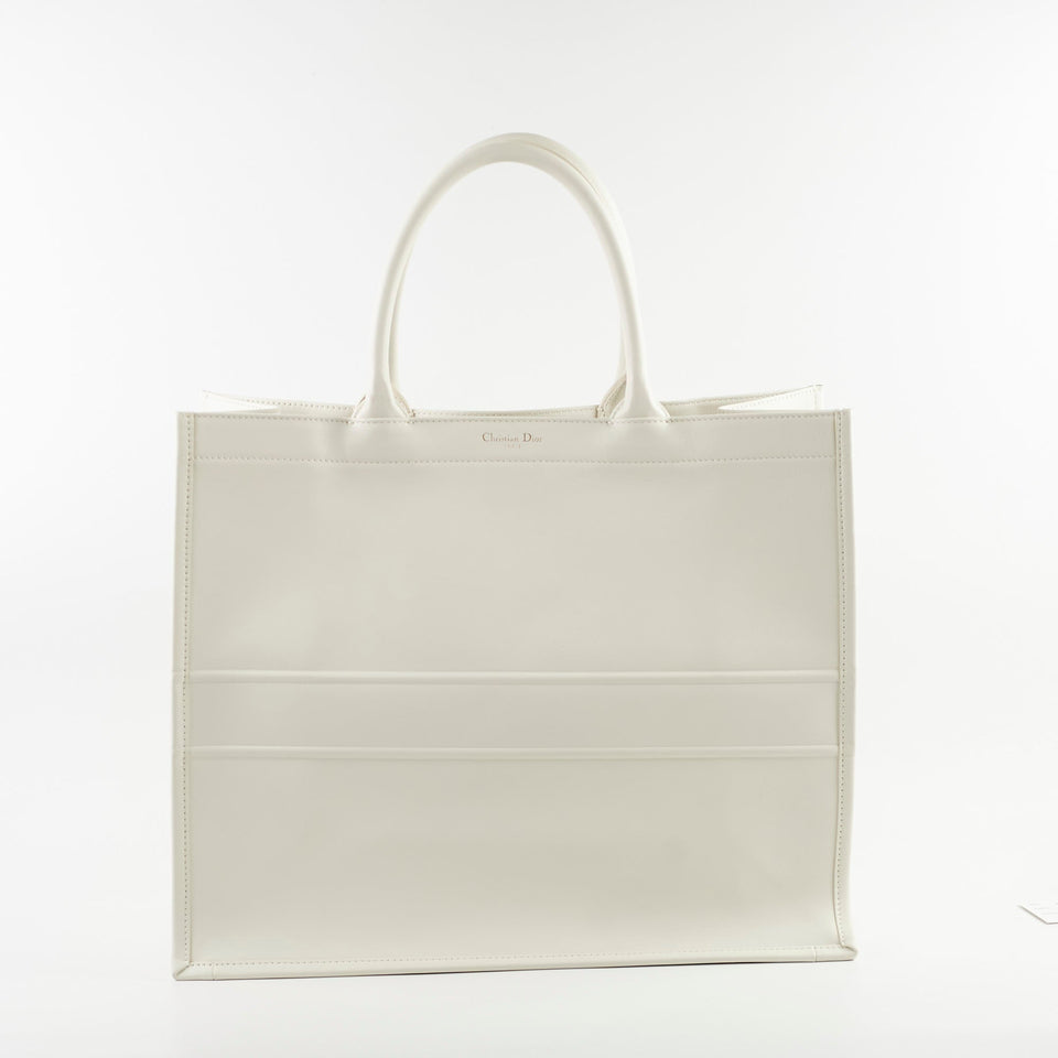 Christian Dior Large Book Tote White