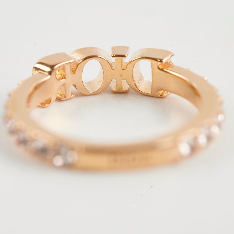 Christian Dior Dio(r)evolution Size Small Gold Crystal Ring Costume Jewellery